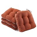 Battilo Chair Cushions for Dining Chairs, 15.5"x15.5"x4", 4 Pack, Caramel