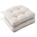 Battilo Chair Cushions Set of 2 for Dining Chairs, 15.5"x15.5"x4", Beige