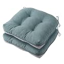 Battilo Kitchen Chair Cushions Set of 2, 15.5"x15.5"x4", Dusty Blue