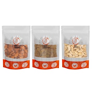 bau nut dry fruits premium dryfruits gift boxassortment of nuts amp dried fruitsfestival gift for family amp friendscombo pack of100gm almonds 100gm cashews100gm raisinsfestive celebration 300gm