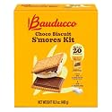 Bauducco Choco Biscuit S’mores Kit – Individually Wrapped Packs with Chocolate Biscuits and Marshmallows for Easy S’mores Making,(20 Count) 16.9 Ounce (Pack of 8)