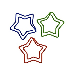 baumgartens 24330 star shaped paper clip 20-pack