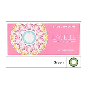 bausch amp lomb lacelle circle green monthly disposable contact lens 2 lens pack -475