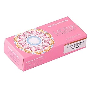 bausch  lomb lacelle circle brown monthly disposable contact lens 2 lens pack -650
