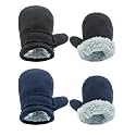 BAVST Baby Toddler Winter Mittens Girls Warm Fleece Lined Gloves Kids Sherpa Lined Mittens for Boys