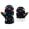BAVST Toddler Waterproof Mittens Fleece Lined Baby Boys Girls Winter Warm Glove Kids Snow Infant Ski Mitten for 3M-5T