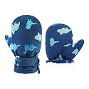 BAVST Toddler Waterproof Mittens Fleece Lined Baby Boys Girls Winter Warm Glove Kids Snow Infant Ski Mitten for 3M-5T