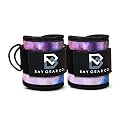 Bay Gear Co. Ankle Straps – Strong Hook and Loop System &amp; Neoprene Padded for Cable Machine Glute Workouts, Slick Black Stainless Steel D Ring, Adjustable Fit, Different Design, Single/Pair.