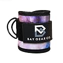 Bay Gear Co. Ankle Straps – Strong Hook and Loop System &amp; Neoprene Padded for Cable Machine Glute Workouts, Slick Black Stainless Steel D Ring, Adjustable Fit, Different Design, Single/Pair.
