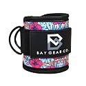 Bay Gear Co. Ankle Straps – Strong Hook and Loop System &amp; Neoprene Padded for Cable Machine Glute Workouts, Slick Black Stainless Steel D Ring, Adjustable Fit, Different Design, Single/Pair.