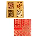 Bay Nut Dry Fruit Gift Box forRakhi, Assorted Dryfruits Gift Hamper Pack, Almonds, apricot, Cashew Nuts, Raisins, 50gm Each | Gifting Collection for Any Occasion (200 gm) (Assorted Design)