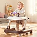 Baybee Walker for Kids for 6 to 18 Months with Push Mode, Kick Play Music, Height Adjustable, Foldable Design, Musical Toy Panel and Food Tray, Walking Supporter for Baby (Dark Grey)
