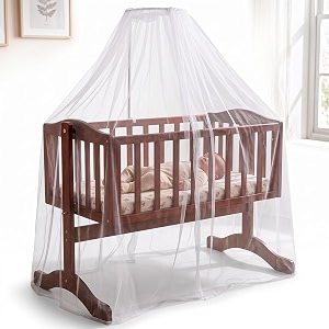 baybee 2 in 1 wooden cradle for new born baby with mosquito net swing lock function portable bassinet with mattress wooden cot crib for 0 to 2 years harmony bliss