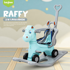 baybee 3 in 1 baby horsey cum ride on toy car for kids with rocker push handle for kids rideons  wagons non battery operated ride on