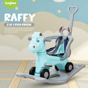 baybee 3 in 1 Baby Horsey Cum Ride on Toy Car for Kids with Rocker Push Handle for Kids Rideons & Wagons Non Battery Operated Ride On