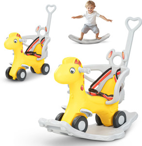 baybee 3 in 1 baby rocking horse ride on toy horse for kids car baby rocking chair rideons  wagons non battery operated ride on