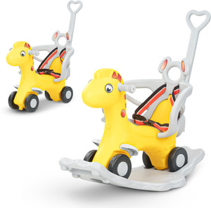baybee 3 in 1 baby rocking horse ride on toy horse for kids baby rocking chair kids car rideons  wagons non battery operated ride on