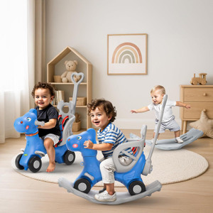 baybee 3 in 1 baby rocking horse ride on toy horse for kids car baby rocking chair rideons  wagons non battery operated ride on