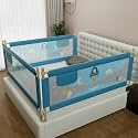 BAYBEE Baby Bed Rails Guard (180x63 cm) Bedrail for Baby Kids Safety, Portable Bed Rail Falling Protector Fence with Adjustable Height, Foldable Beds Rail for New Born Babies, Pack of 3, (Blue)