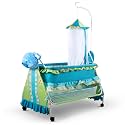 Baybee Baby Swing Cradle for Newborn Baby, Infant Baby Cradle Jhula Palna for Baby with Mosquito Net &amp; Wheels | Baby Swing Cot | Baby Cradle for Newborn Babies 0 to 12 Months Boys Girls (Blue)