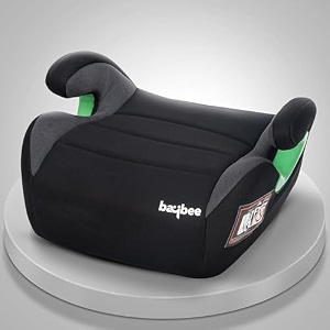 baybee booster car seat for kids aged 3-12 years comfortable amp lightweight travel seat  portable child safety seat with belt guide for cars black