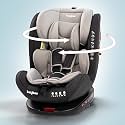 Baybee Booster Car Seat for Kids Aged 3-12 Years Comfortable &amp; Lightweight Travel Seat | Portable Child Safety Seat with Belt Guide for Cars (Grey)