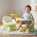 Baybee Booster Chair for Baby with Removable Dining Tray &amp; Cushion | Stable &amp; Sturdy Booster Chair for Feeding, Dining &amp; Playtime | Portable Toddler Booster Seat for Home &amp; Travel (Green)