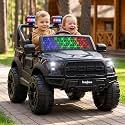 Baybee Bronco Battery Operated Jeep for Kids with Parental Control | Baby Ride On Electric Car with RGB Lights, Music &amp; Swing Mode | Rechargeable Big Battery Car for Kids 3 to 8 Years (Black)