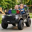 Baybee Bronco Police Edition Baby Battery Operated Jeep for Kids | Ride on Toy Electric Car with LED Lights &amp; Music | Rechargeable Battery Big Cars | Kids Car to Drive 3 to 8 Years (Black)