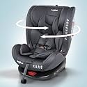 Baybee Convertible ISOFIX Car Seat for Baby 360° Rotatable Kids Car Seat for 0 to 12 Years with 5 Point Safety Harness, 3 Recline Positions &amp; Adjustable Headrest | ECE R44/04 Safety Certified (Black)