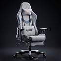 BAYBEE Drogo Multi-Purpose Ergonomic Gaming Chair 7 Way Adjustable Seat 3D Armrest, Head & Lumbar Support Pillow Home & Office Chair with Full Reclining Back Footrest (Grey II)