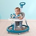 Baybee Drono Pro Baby Walker for Kids with Push Handle, 4-Level Height Adjustment, Musical Toy Bar| Round Activity Walker for Babies 6–18 Months (Blue)