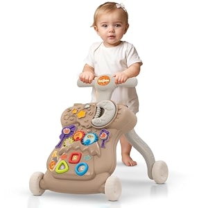 baybee lilo baby walker for kids baby push walker with music rotating gears amp grip handle  activity kids walker for baby toddlers  walkers for 0 to 2 years boy girl red