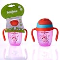 Baybee Flippo 240ML Sipper Bottle for Kids, Anti-Spill Sippy Bottle with Soft Silicone Straw BPA Free |Sippy Cup, Baby Bottle Sipper | Sipper Bottle for Kids Toddlers 6 Months to 3 Years (Pink)