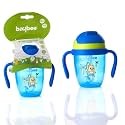 Baybee Flippo 240ML Sipper Bottle for Kids, Anti-Spill Sippy Bottle with Soft Silicone Straw BPA Free |Sippy Cup, Baby Bottle Sipper | Sipper Bottle for Kids Toddlers 6 Months to 3 Years (Blue)
