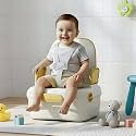 Baybee Liftzy Portable Booster Chair for Kids | Travel-Friendly Baby Dining Seat with Safety Straps, Foldable Design, Storage Space & Anti-Slip Base – Ideal for Dining, Travel & Camping (Yellow)