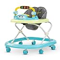 Baybee Luno Baby Walker for Kids, Foldable Kids Walker with 3 Height Adjustable &amp;Tray | Walker for Baby with Removeable Musical Toys | Kids Activity Walker | Walker Baby 6-18 Months Boys Girls (Blue)