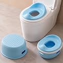 Baybee 3 in 1 Baby Potty Training Seat for Kids 1-5 Years | Toddler Baby Potty Seat Chair with Removable Tray &amp; Anti Slip Base | Portable Toilet Training Potty Seat with Step Stool for kids (Blue)