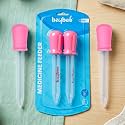 Baybee Medicine Dropper for Baby | BPA-Free Multipurpose Soft Silicone Bulb Baby Feeder for Medicine, Syrup, Vitamins | Easy-to-Clean & Reusable Oral Filler Dropper 5ml - (Pink – Pack of 2)