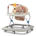 Baybee Nexus Lite Baby Walker for Kids with 2 Height Adjustable &amp; Tray | Multi-Function Anti-Rollover Foldable Activity Walker for Baby with Musical Toy Bar | Walker Baby 6-18 Months Boys Girls (Grey)