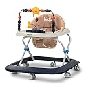 Baybee Nexus Lite Baby Walker for Kids with 2 Height Adjustable &amp; Tray | Multi-Function Anti-Rollover Foldable Activity Walker for Baby with Musical Toy Bar | Walker Baby 6-18 Months Boys Girls (Dark Blue)