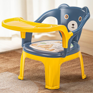 baybee plastic baby chair for kids study table chair with cushion seat  high backrest plastic chair finish color - blue diydo-it-yourself
