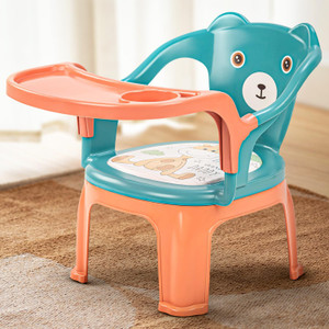 baybee plastic baby chair for kids study table chair with cushion seat  high backrest plastic chair