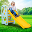 baybee Playgro Garden Kids Slide with Basketball Toddler Climber Toys for Girls Boys (Yellow)