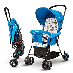 baybee stroller baby for boy amp girl 0 to 3 years  foldable strollers with canopy parent handle 2-position adjustable seat 2-point safety belt  travel pram for kids blue