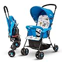 Baybee Stroller Baby for Boy &amp; Girl 0 to 3 Years | Foldable Strollers with Canopy, Parent Handle, 2-Position Adjustable Seat, 2-Point Safety Belt | Travel Pram for Kids (Blue)