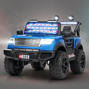 baybee rover battery operated jeep for kids ride on toy with light amp music electric jeep car for 3 to 8 year olds blue