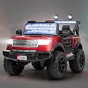 Baybee Rover Battery Operated Jeep for Kids, Ride on Toy Baby Car with Light &amp; Music, Kids Jeep Battery Car, Rechargeable Electric Jeep Car for Kids to Drive 3 to 8 Years Boy Girl (Red)