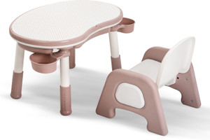 baybee study table for kids students with foldable desk table and chair set toddlers solid wood study table