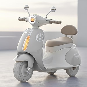 baybee vintage battery operated bike for kids ride on toys kid scooty with light amp music  baby rechargeable battery bike  electric bike for kids to drive 2 to 6 years boys girl ash